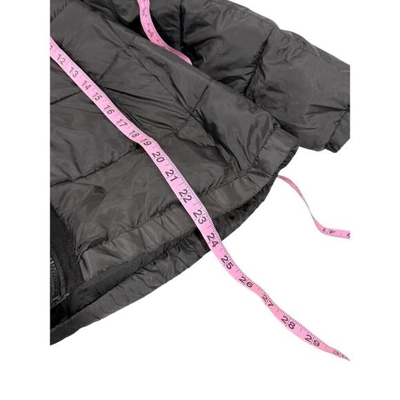 Zara Puffer Coat Winter Hooded Jacket Black Gray Green Womens Small - Picture 8 of 8